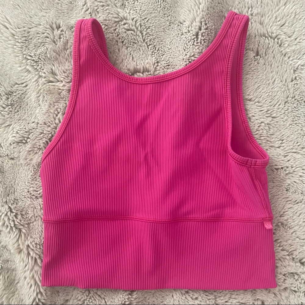 LULULEMON  SONIC PINK POWER PIVOT *Ribbed